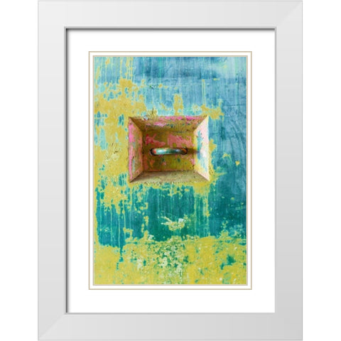 Abstract Paint II White Modern Wood Framed Art Print with Double Matting by Mahan, Kathy