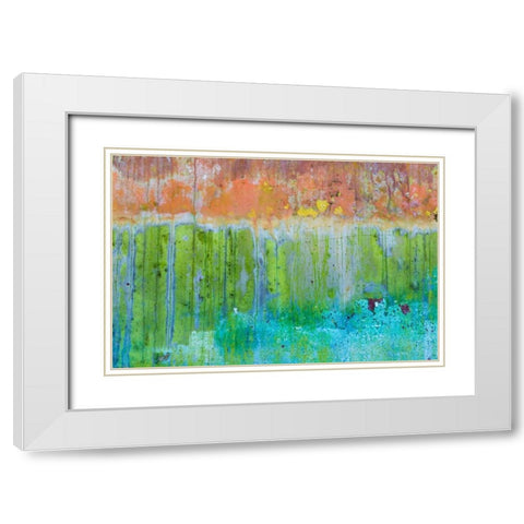 Color III White Modern Wood Framed Art Print with Double Matting by Mahan, Kathy