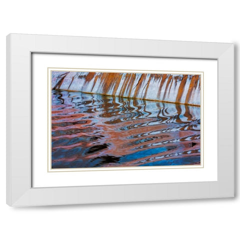 Boat Wake I White Modern Wood Framed Art Print with Double Matting by Mahan, Kathy