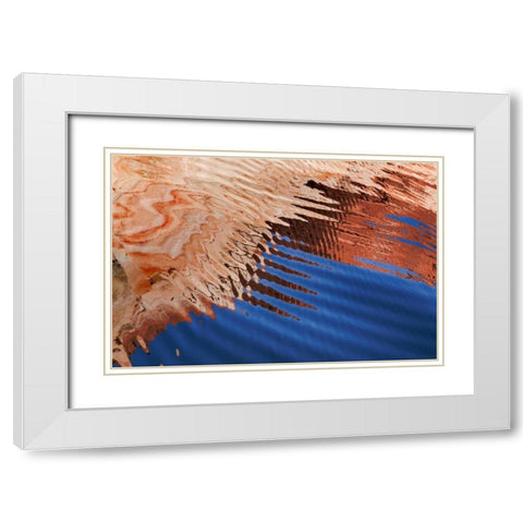 Boat Wake II White Modern Wood Framed Art Print with Double Matting by Mahan, Kathy