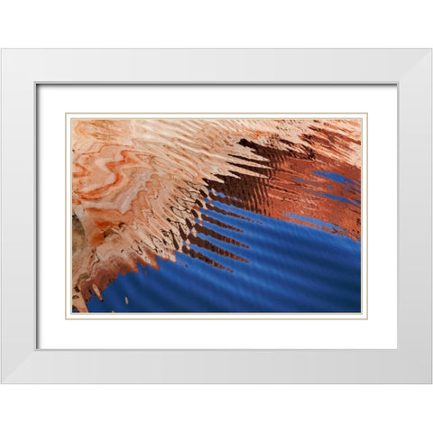 Boat Wake II White Modern Wood Framed Art Print with Double Matting by Mahan, Kathy