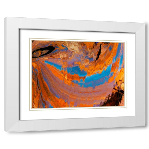 Ripples of Color II White Modern Wood Framed Art Print with Double Matting by Mahan, Kathy