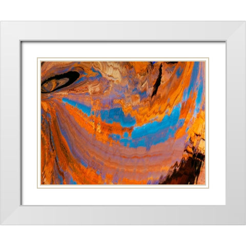 Ripples of Color II White Modern Wood Framed Art Print with Double Matting by Mahan, Kathy