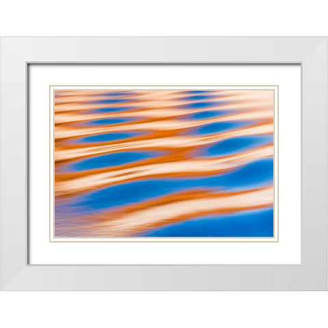 Electric Blue I White Modern Wood Framed Art Print with Double Matting by Mahan, Kathy