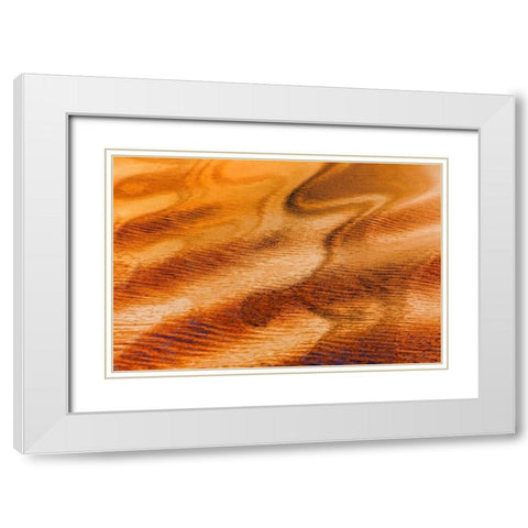 Golden Water II White Modern Wood Framed Art Print with Double Matting by Mahan, Kathy