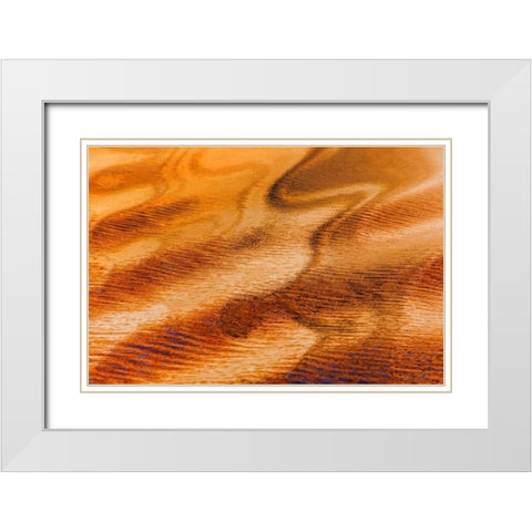 Golden Water II White Modern Wood Framed Art Print with Double Matting by Mahan, Kathy