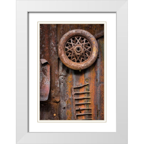 Vintage Tools I White Modern Wood Framed Art Print with Double Matting by Mahan, Kathy