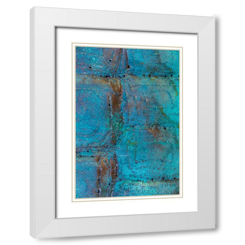 Sculptural Metal III White Modern Wood Framed Art Print with Double Matting by Mahan, Kathy