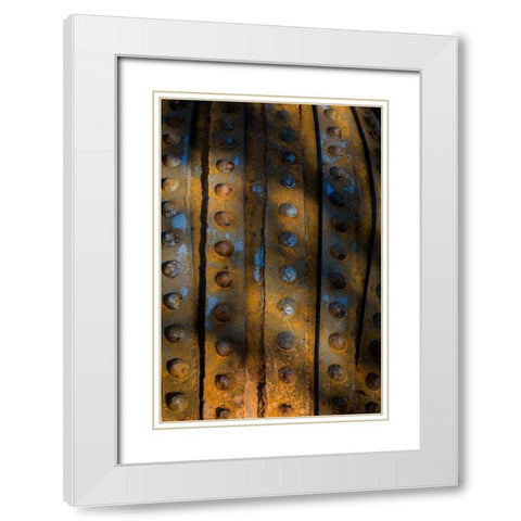 Sculptural Metal VI White Modern Wood Framed Art Print with Double Matting by Mahan, Kathy