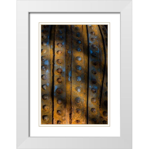 Sculptural Metal VI White Modern Wood Framed Art Print with Double Matting by Mahan, Kathy