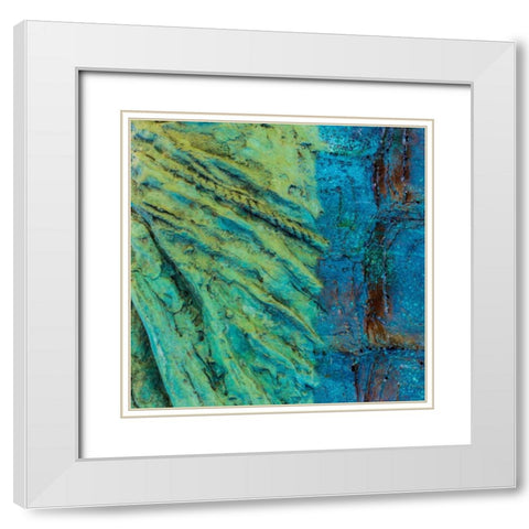 Metal Infusion II White Modern Wood Framed Art Print with Double Matting by Mahan, Kathy