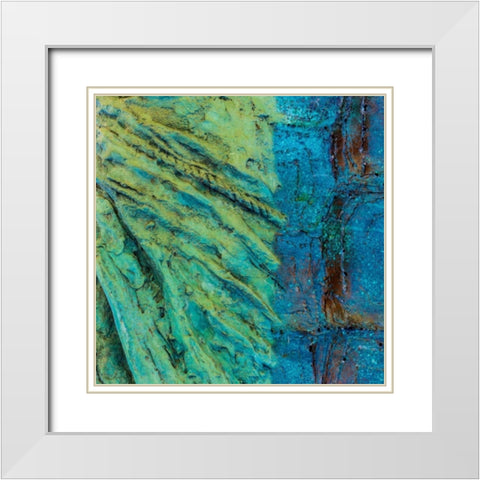 Metal Infusion II White Modern Wood Framed Art Print with Double Matting by Mahan, Kathy