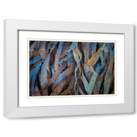 Sculptural Metal VII White Modern Wood Framed Art Print with Double Matting by Mahan, Kathy