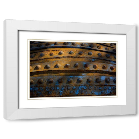 Sculptural Metal VIII White Modern Wood Framed Art Print with Double Matting by Mahan, Kathy