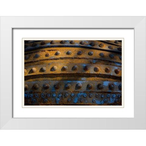 Sculptural Metal VIII White Modern Wood Framed Art Print with Double Matting by Mahan, Kathy