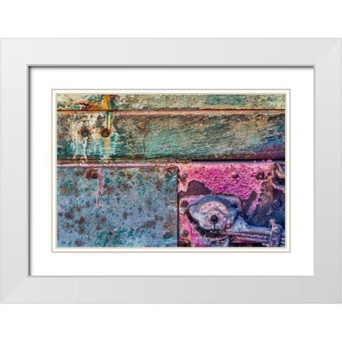 Old Truck II White Modern Wood Framed Art Print with Double Matting by Mahan, Kathy