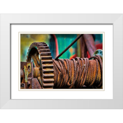 Old Tow Truck II White Modern Wood Framed Art Print with Double Matting by Mahan, Kathy