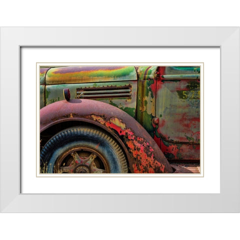 Old Truck III White Modern Wood Framed Art Print with Double Matting by Mahan, Kathy