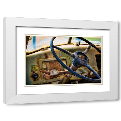 Old Truck IV White Modern Wood Framed Art Print with Double Matting by Mahan, Kathy