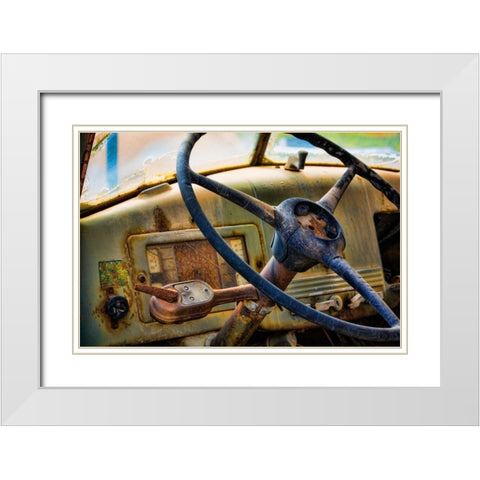Old Truck IV White Modern Wood Framed Art Print with Double Matting by Mahan, Kathy