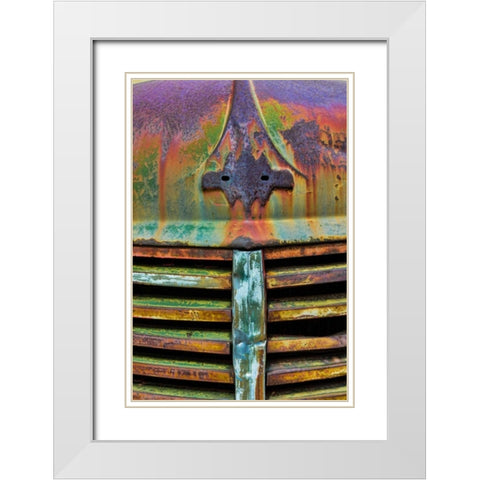 Truck Detail II White Modern Wood Framed Art Print with Double Matting by Mahan, Kathy
