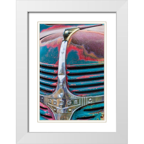Truck Detail III White Modern Wood Framed Art Print with Double Matting by Mahan, Kathy