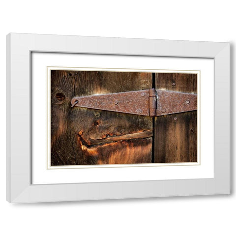 Cabin Hinge White Modern Wood Framed Art Print with Double Matting by Mahan, Kathy