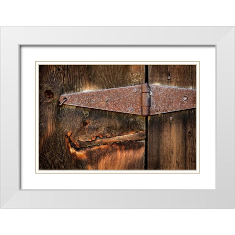 Cabin Hinge White Modern Wood Framed Art Print with Double Matting by Mahan, Kathy