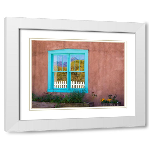 New Mexico Adobe II White Modern Wood Framed Art Print with Double Matting by Mahan, Kathy