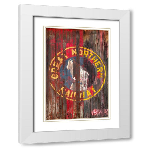 Railroad Car I White Modern Wood Framed Art Print with Double Matting by Mahan, Kathy