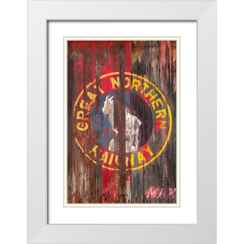 Railroad Car I White Modern Wood Framed Art Print with Double Matting by Mahan, Kathy