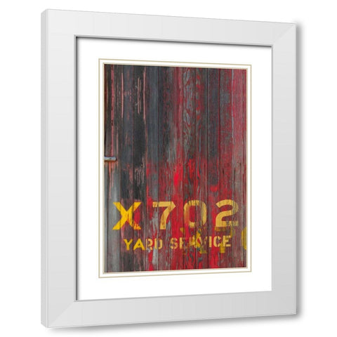 Railroad Car II White Modern Wood Framed Art Print with Double Matting by Mahan, Kathy