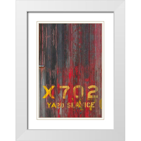 Railroad Car II White Modern Wood Framed Art Print with Double Matting by Mahan, Kathy