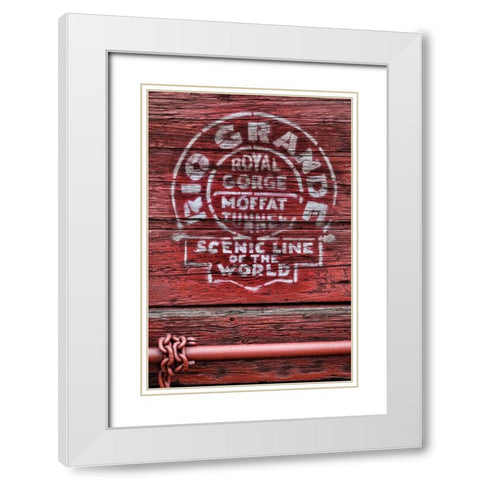 Railroad Car IV White Modern Wood Framed Art Print with Double Matting by Mahan, Kathy