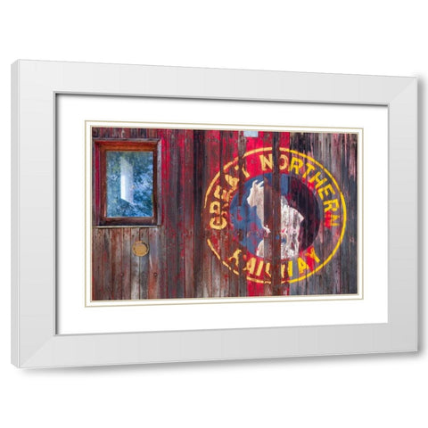 Railroad Detail II White Modern Wood Framed Art Print with Double Matting by Mahan, Kathy