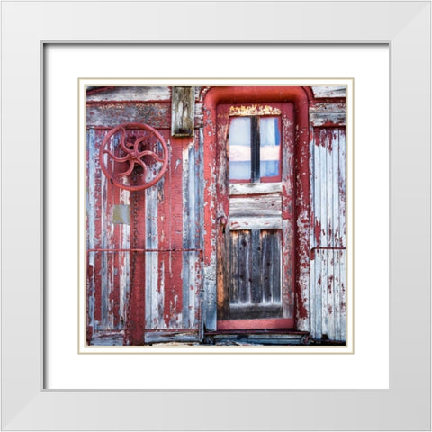 Old Train I White Modern Wood Framed Art Print with Double Matting by Mahan, Kathy