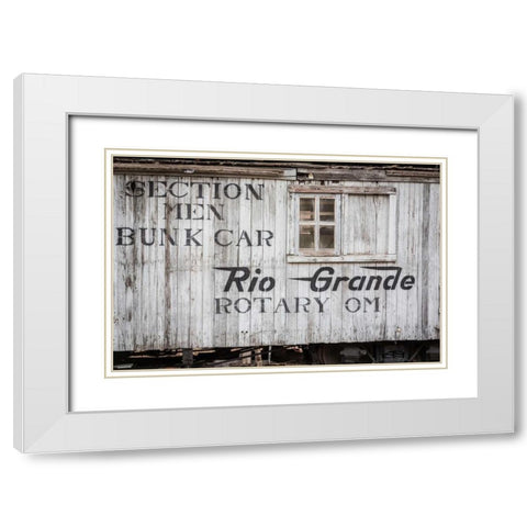 Historic Train II White Modern Wood Framed Art Print with Double Matting by Mahan, Kathy