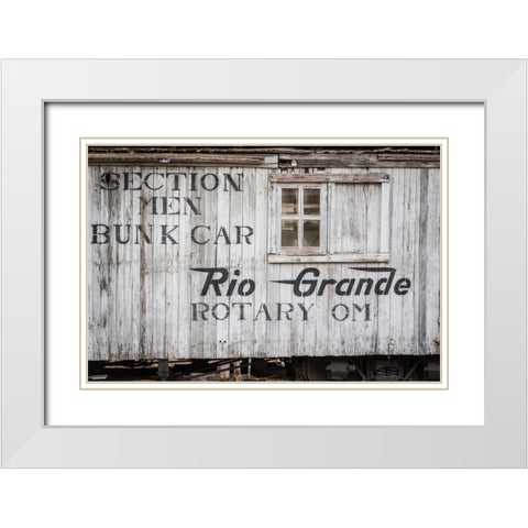 Historic Train II White Modern Wood Framed Art Print with Double Matting by Mahan, Kathy