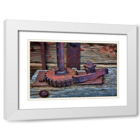 Train Details I White Modern Wood Framed Art Print with Double Matting by Mahan, Kathy