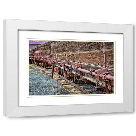 Train Details II White Modern Wood Framed Art Print with Double Matting by Mahan, Kathy
