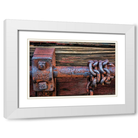 Train Details III White Modern Wood Framed Art Print with Double Matting by Mahan, Kathy