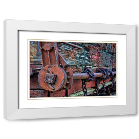 Train Details IV White Modern Wood Framed Art Print with Double Matting by Mahan, Kathy
