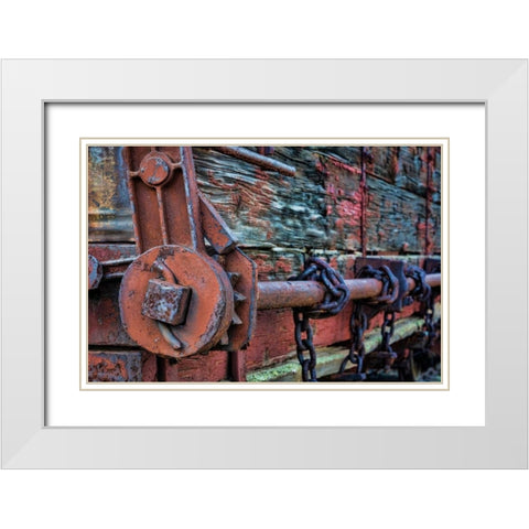 Train Details IV White Modern Wood Framed Art Print with Double Matting by Mahan, Kathy