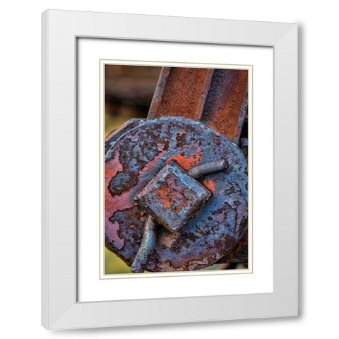 Train Details V White Modern Wood Framed Art Print with Double Matting by Mahan, Kathy