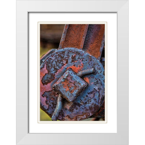 Train Details V White Modern Wood Framed Art Print with Double Matting by Mahan, Kathy