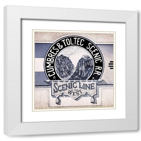 Railroad Logo II White Modern Wood Framed Art Print with Double Matting by Mahan, Kathy