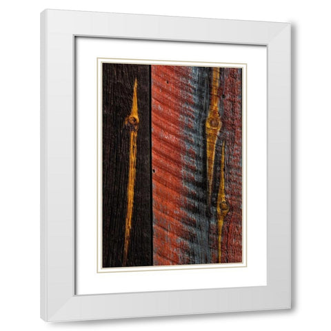 Distressed II White Modern Wood Framed Art Print with Double Matting by Mahan, Kathy