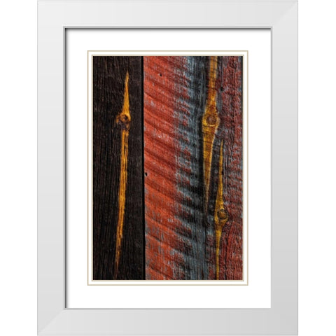 Distressed II White Modern Wood Framed Art Print with Double Matting by Mahan, Kathy