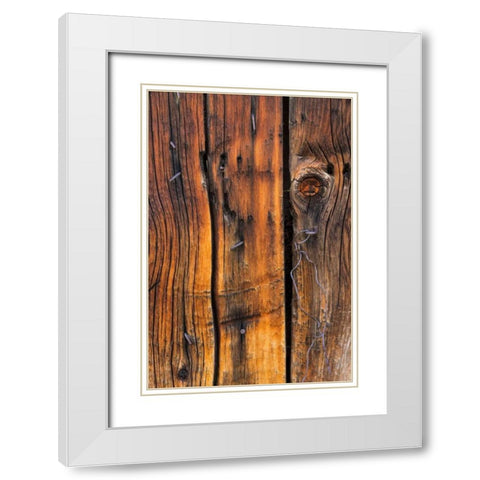 Wood Detail II White Modern Wood Framed Art Print with Double Matting by Mahan, Kathy