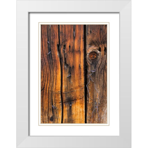 Wood Detail II White Modern Wood Framed Art Print with Double Matting by Mahan, Kathy